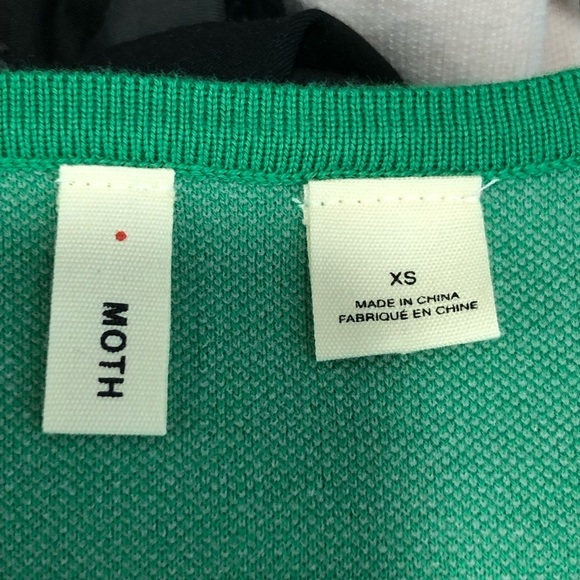 Anthropologie month green floral, embossed top - Picture 5 of 11